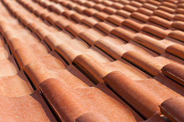 tegole tetto rosso texture