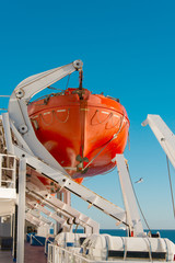 Lifeboat on a cruise ship