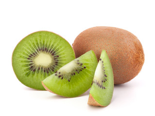 Fototapeta premium Whole kiwi fruit and his segments