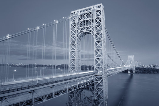 Fototapeta George Washington Bridge black and white