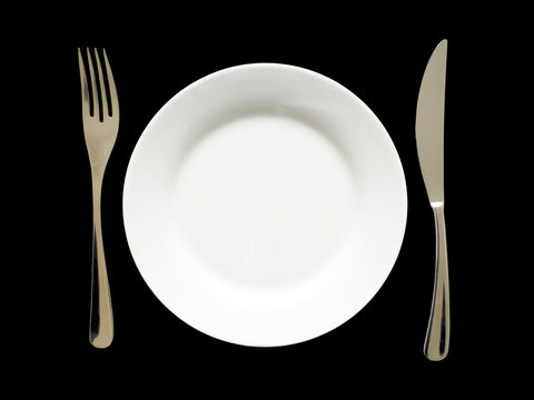 assiette et couverts