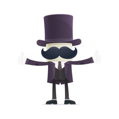 funny cartoon illusionist