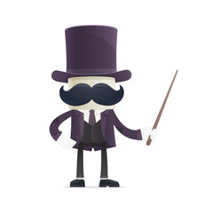 funny cartoon illusionist