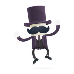 funny cartoon illusionist