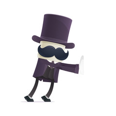 funny cartoon illusionist