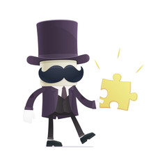 funny cartoon illusionist