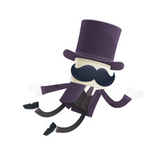 funny cartoon illusionist