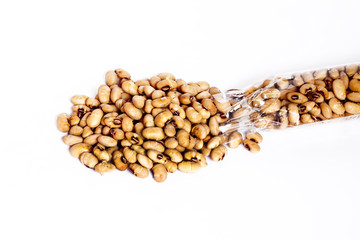 Fototapeta premium Roast Soybeans on the whit blackground