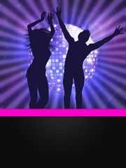 Obraz na płótnie Canvas People dancing on disco party