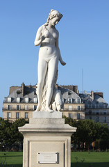 Statue of Nymph by Edmond Leveque  in Paris