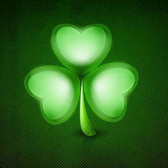 Irish shamrock leave green background for Happy St. Patrick's Da