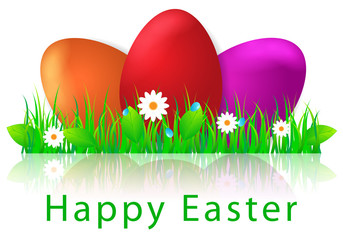 Beautiful Easter eggs greeting card