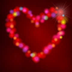 Obraz premium Illustration of glittering Valentine's Day heart made of light