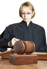 Gavel and female judge