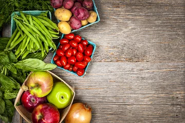 Keuken foto achterwand Groenten Verse markt groenten en fruit