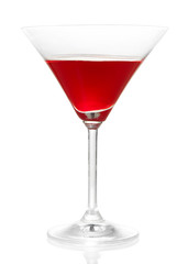 Tasty color liquor, isolated on white