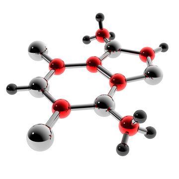 Atom und Molek&uuml;l - 3D Illustration / 3D Grafik