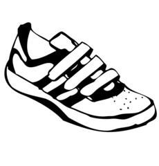 Cartoon sneakers shoe illustration