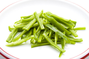 Geschnittene Grüne Paprika