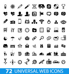 Set of 72 universal web icons