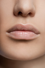 Obraz premium close-up of beautiful womanish lips