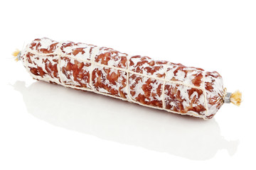 Salami isolated on white background