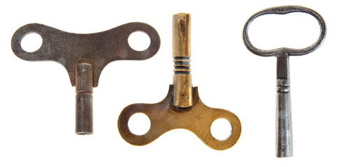 old wind-up clock keys