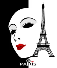 Cercles muraux Doodle Cartes de Paris comme symbole d& 39 amour et de voyage romantique