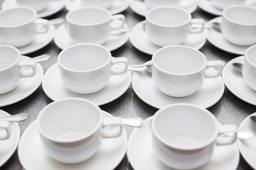 Fototapeta na wymiar Empty cups for coffee