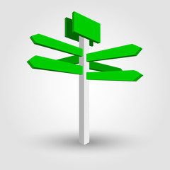 green vector waymark