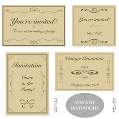 Vintage invitations