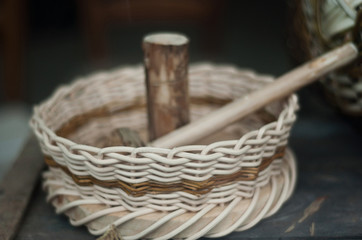 panier en osier artisanal