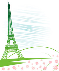 Fototapeta na wymiar Wieża Eiffla w Paryżu projektu podróży.