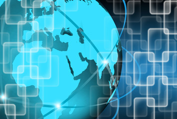 abstract world technology background