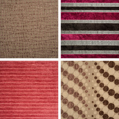 Set from backgrounds of textile texture