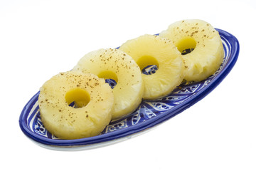 Marinated ripe pineapple