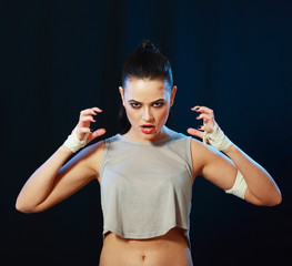 Obraz premium female fighter