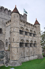 Fototapeta na wymiar Grób kamienny zamek w Ghent, Belgia