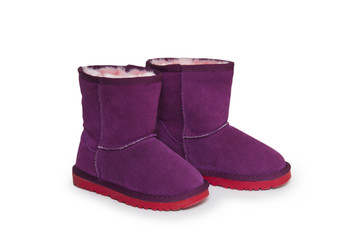 winter boots isolated on white background