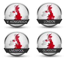 Vector Icons *** Städte Vereinigtes Königreich