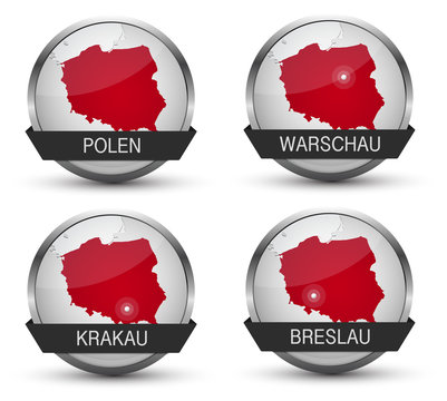 Fototapeta Vector Icons *** Städte Polen