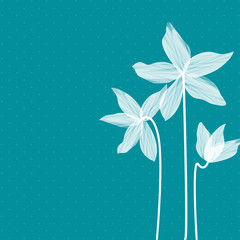 Stylized white Lillies