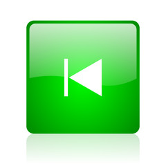 prev green square web icon on white background