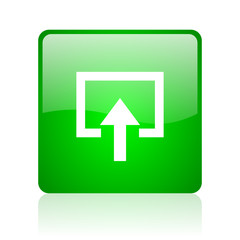 enter green square web icon on white background