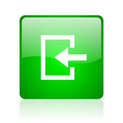 enter green square web icon on white background