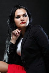 portrait of beautiful young brunette