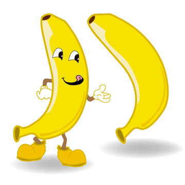banana cartoon vector