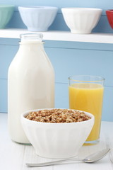 Delicious healthy cereal breakfast