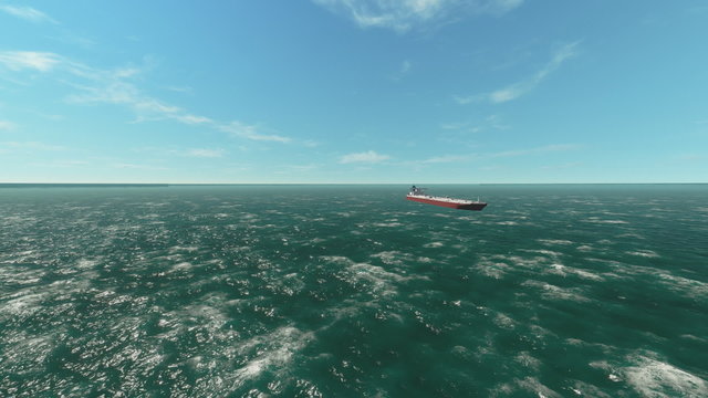 large ocean-going oil tanker ship