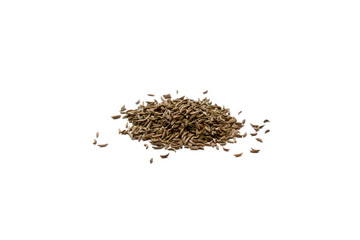 Cumin isolated on white background